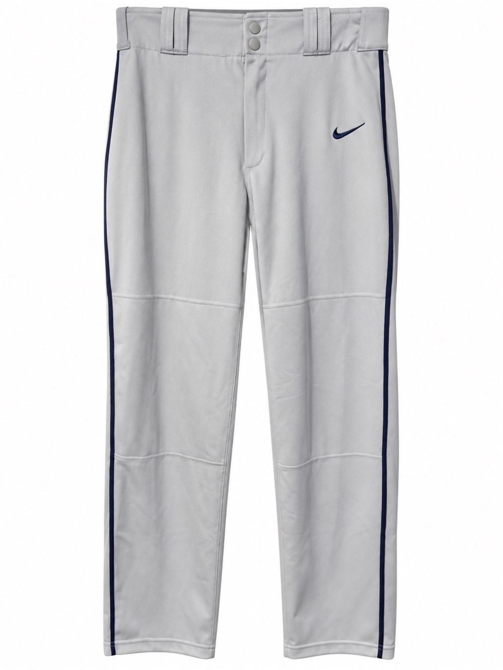 Nike Men’s Light Gray Jogger Pants with Navy Side Stripes